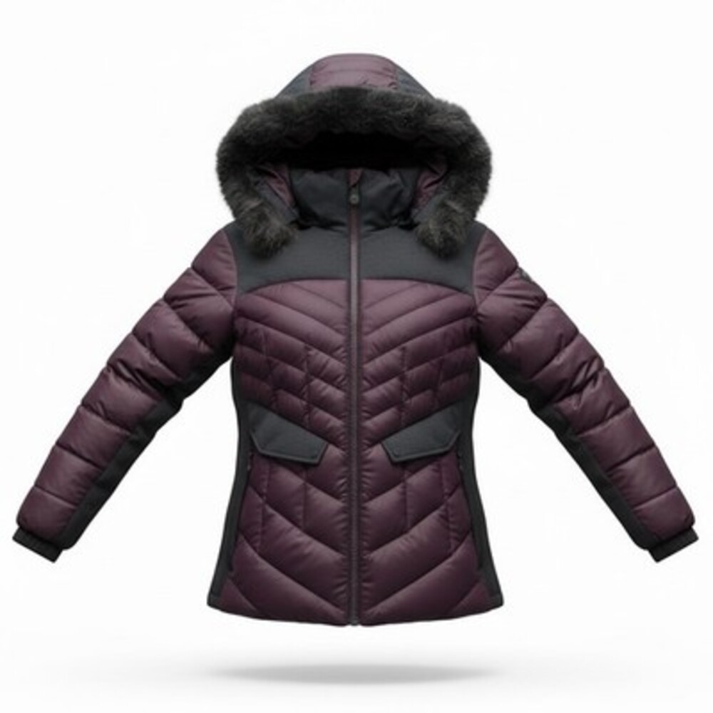Alp-N-Rock women's 90/10 down quilted ski jacket faux fur hood apres alpine Smal